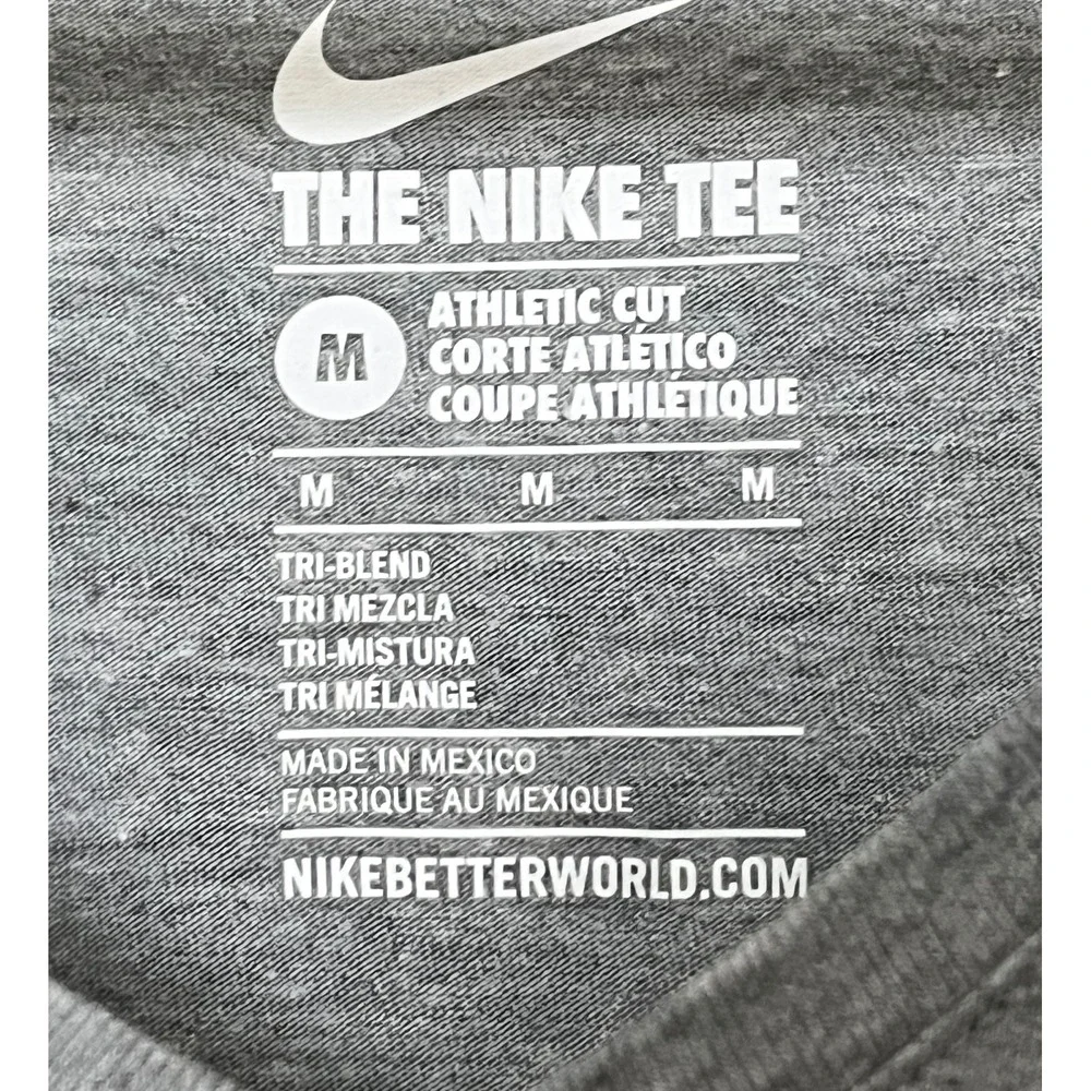 Nike Chicago Cubs V-Neck T-Shirt Women's Medium Gray Let's Go Cubs MLB Baseball
